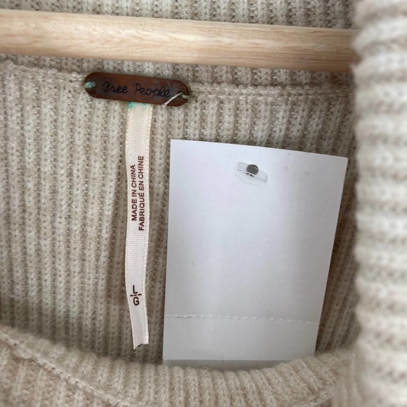 Free People Softly Structured Tunic Sweater in Heather Oatmeal OB816580 - Picture 5 of 5